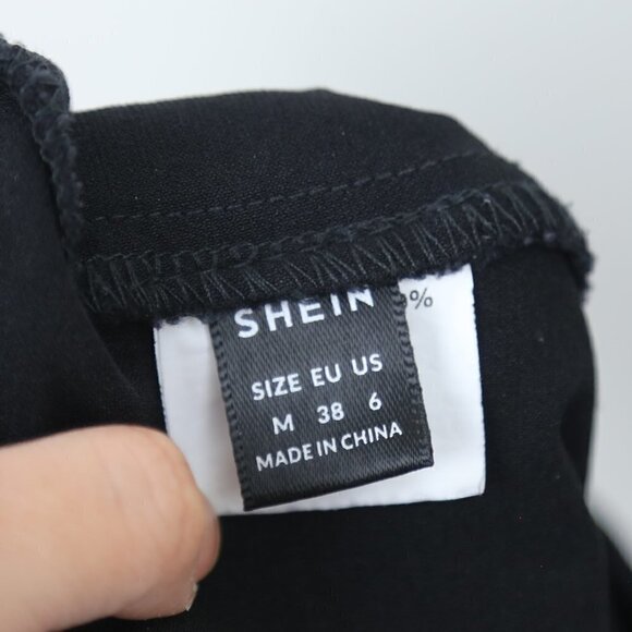 Shein High-Rise Waisted Skinny Denim Jeggings Button Fly Pants Black - Picture 4 of 8